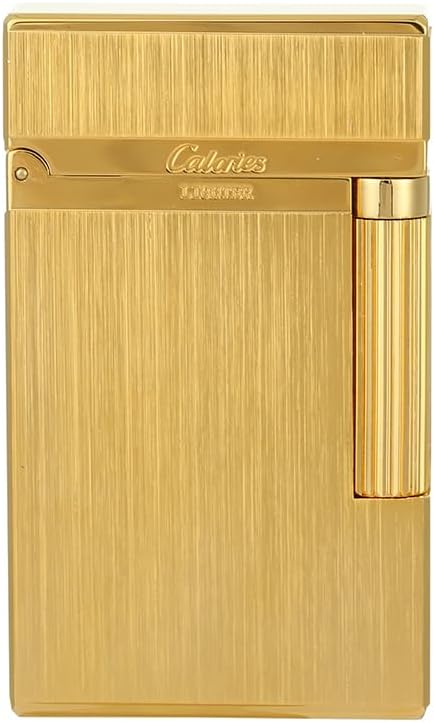 Premium Brass Lighter, Adjustable Soft Flame, Classic Ping Sound, Elegant Gift for Men, Father, Husband, Boyfriend (Gold)