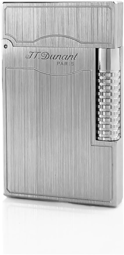 Classic LE Grand Lighter, Clear Ping Sound, Refillable, Side Slide Lighter Single Flame, Adjustable Soft Flame, Gift for Men Dad Boyfriend Husband (Silver Dual Flame)