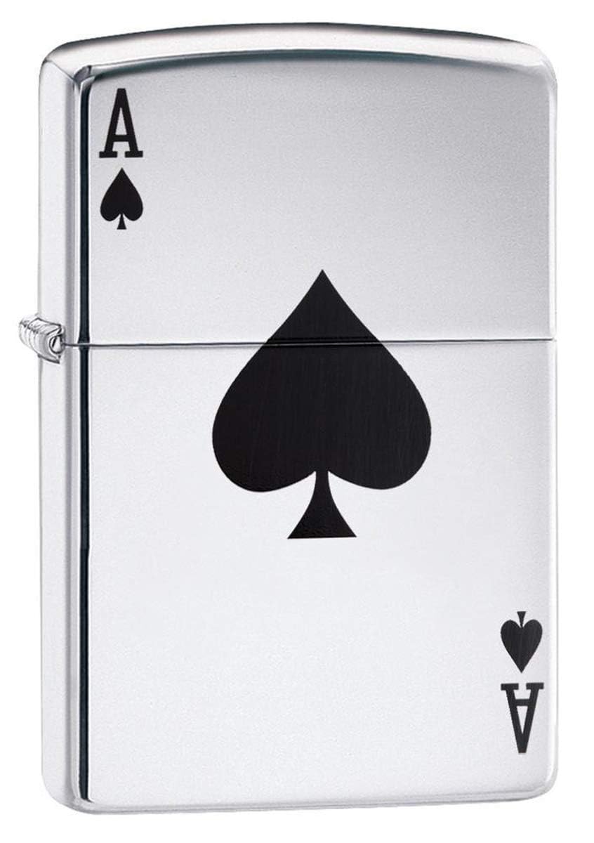Personalized Zippo Ace of Spades Classic Oil Windproof Lighter Free Engraving - Christmas, Halloween & Valentines Day Gift (Black MATT)