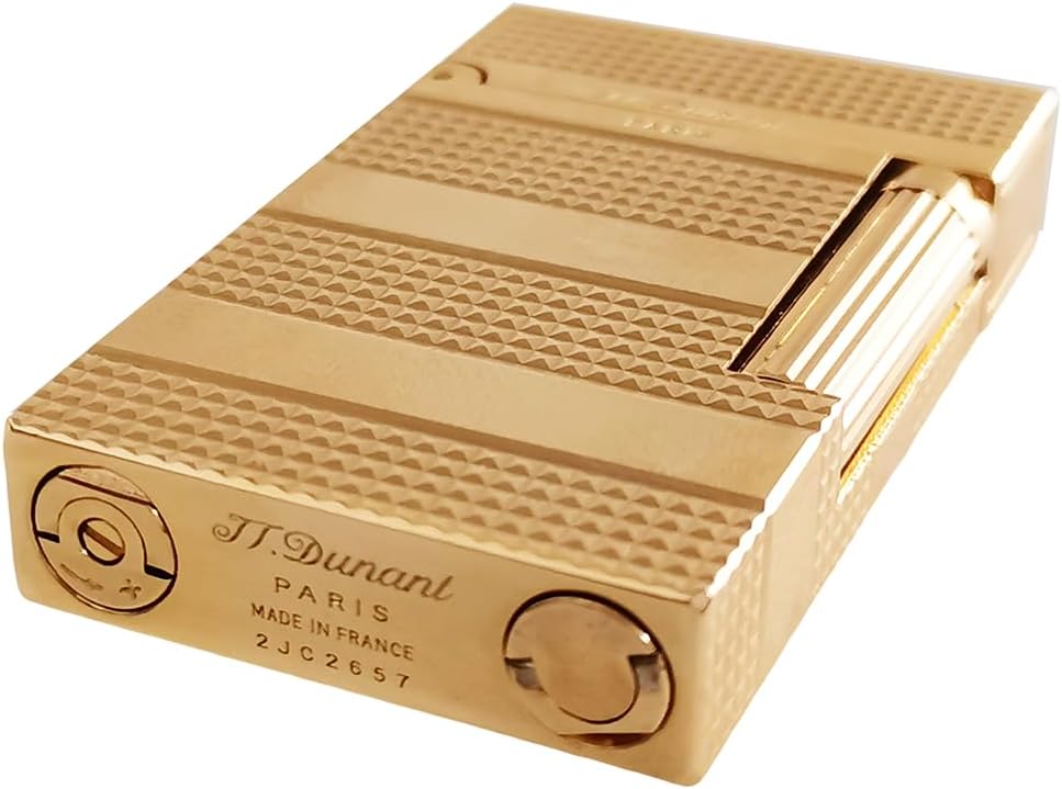 Classic Metal Lighter, Clear Sound, Refillable, Lighter for Candles, Adjustable Soft Flame, Gift Collection for Men Dad Boyfriend Husband (Gold)
