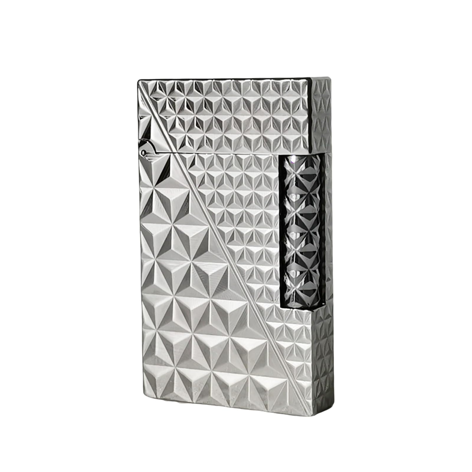 Ligne 2 lighters, Classic Metal Lighter, Clear Sound, Refillable Butane Lighter for Candles, Adjustable Soft Flame, Gift Collection for Men Dad Boyfriend Husband, Black