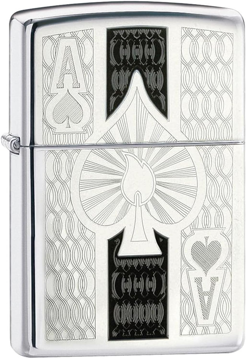 Personalized Zippo Ace of Spades Classic Oil Windproof Lighter Free Engraving - Christmas, Halloween & Valentines Day Gift (Black MATT)